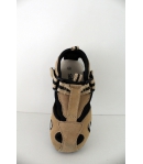 Drapp/Fekete Nubuk szanda-cipő Siesta - haránt emelős 